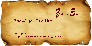 Zsemlye Etelka névjegykártya